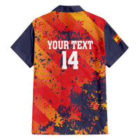 Spain 2026 Football Custom Hawaiian Shirt Espana La Roja Grunge Style