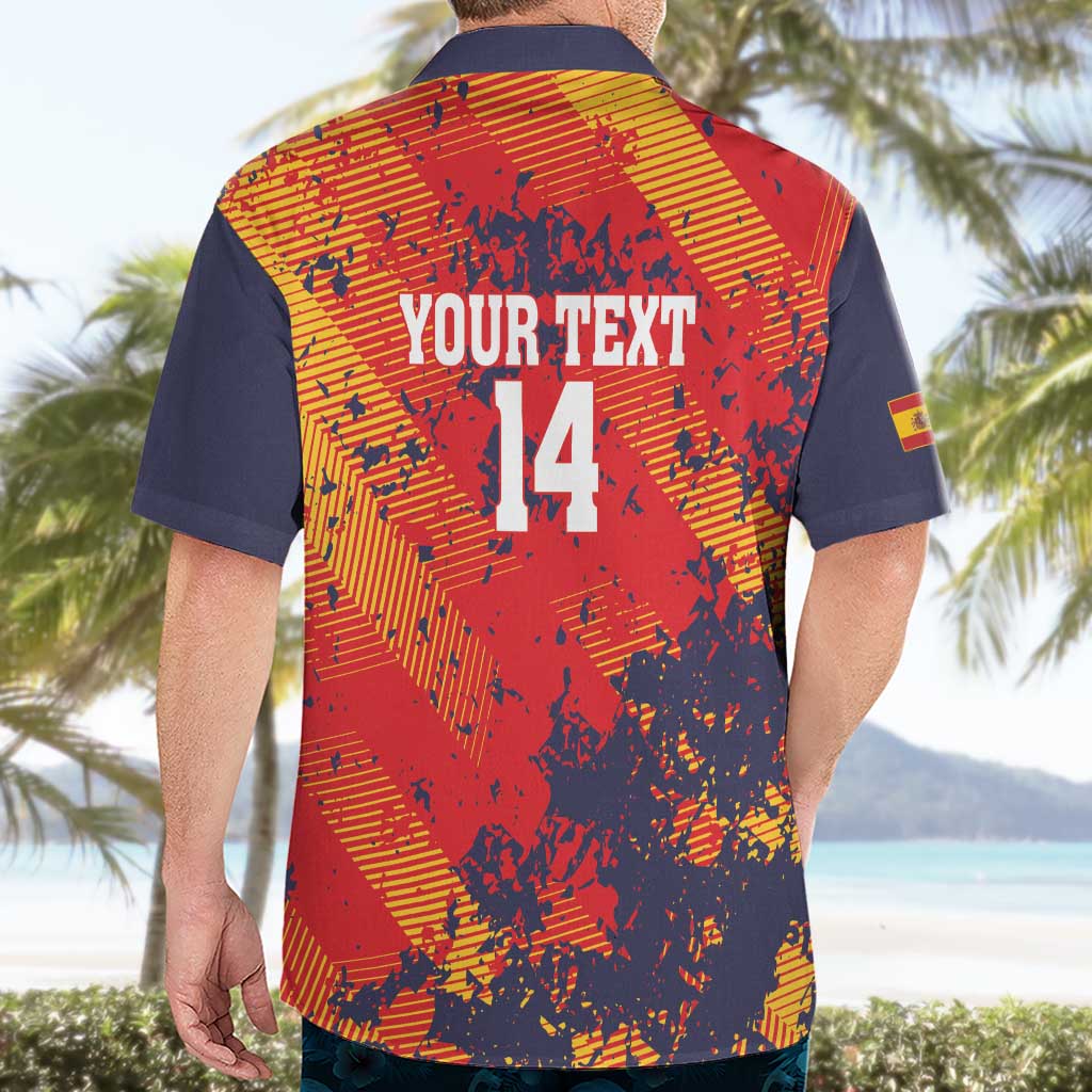 Spain 2026 Football Custom Hawaiian Shirt Espana La Roja Grunge Style