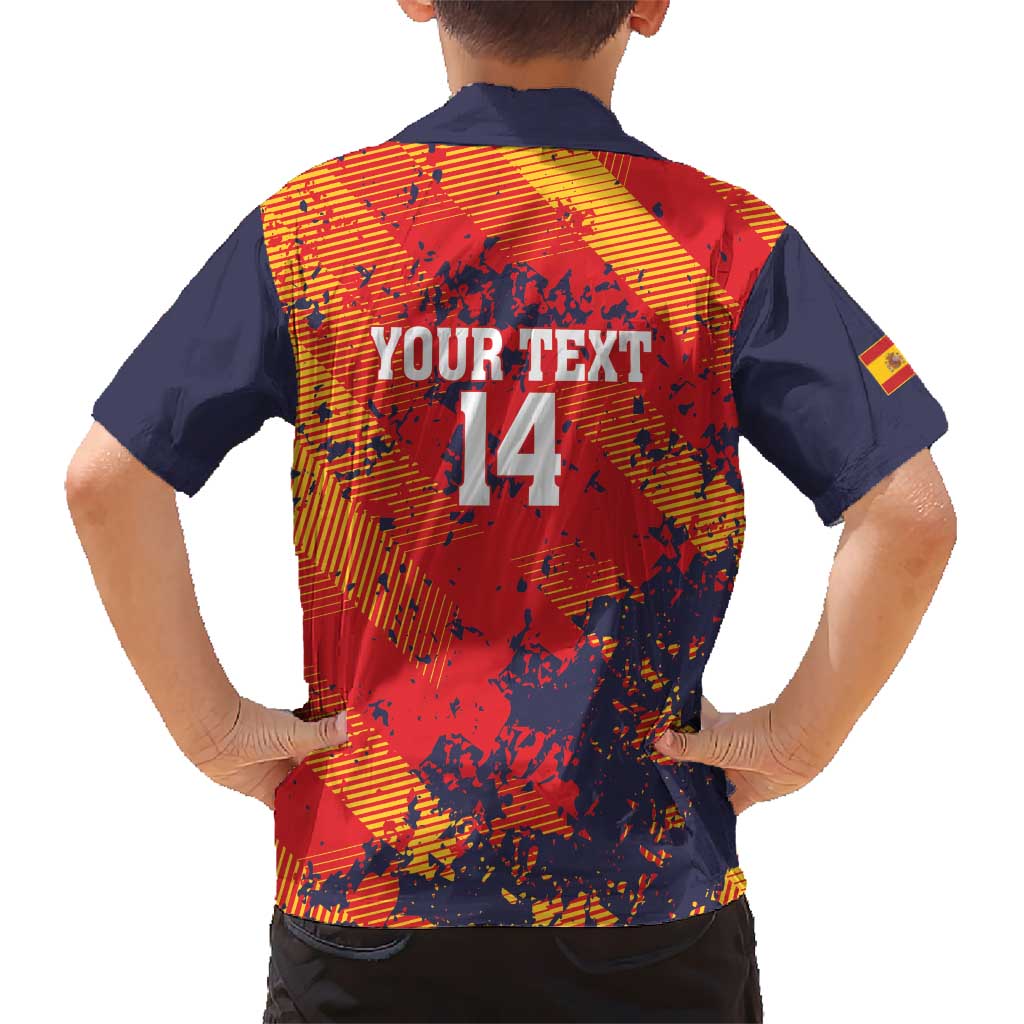 Spain 2026 Football Custom Hawaiian Shirt Espana La Roja Grunge Style