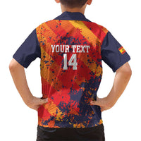 Spain 2026 Football Custom Hawaiian Shirt Espana La Roja Grunge Style