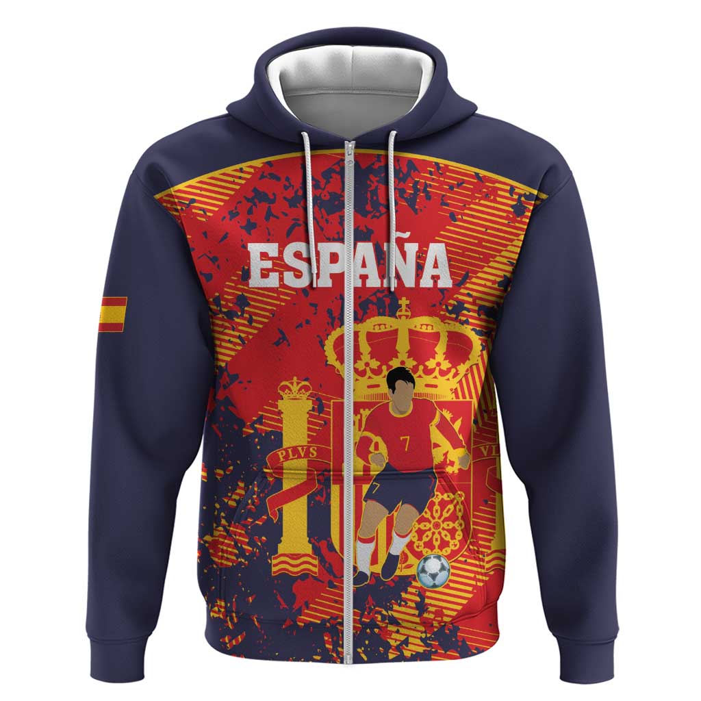 Spain 2026 Football Custom Hoodie Espana La Roja Grunge Style