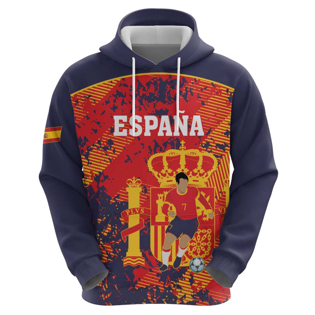 Spain 2026 Football Custom Hoodie Espana La Roja Grunge Style
