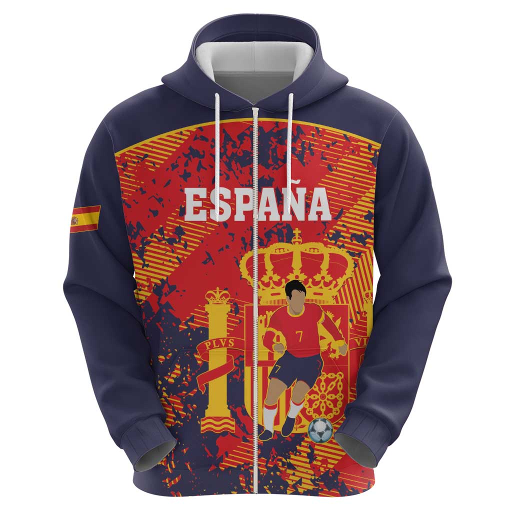 Spain 2026 Football Custom Hoodie Espana La Roja Grunge Style