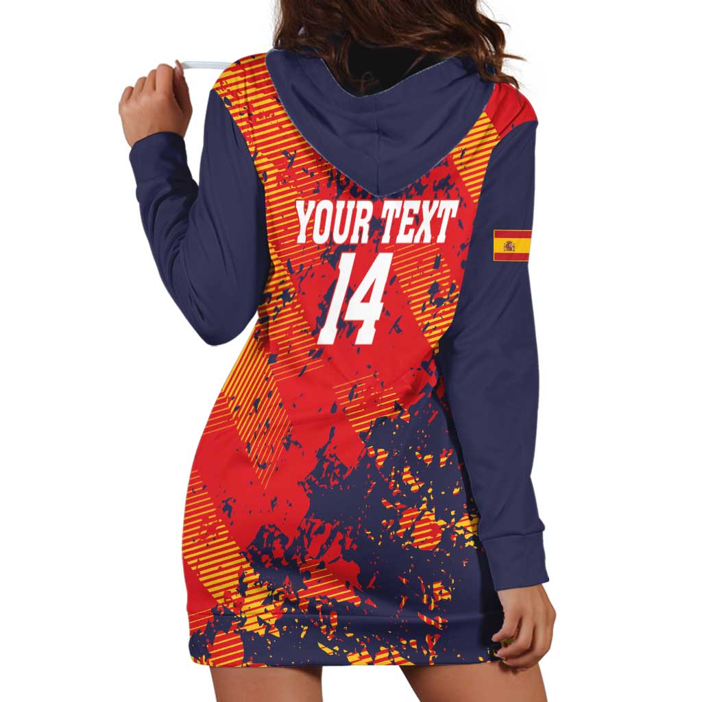 Spain 2026 Football Custom Hoodie Dress Espana La Roja Grunge Style