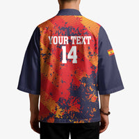 Spain 2026 Football Custom Kimono Espana La Roja Grunge Style