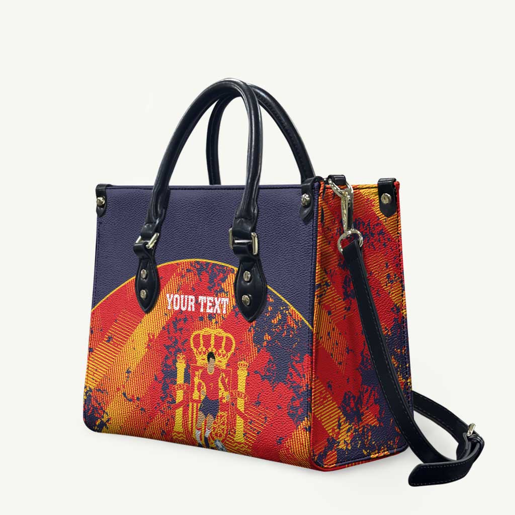 Spain 2026 Football Custom Leather Bag Espana La Roja Grunge Style