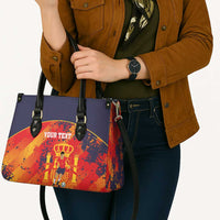 Spain 2026 Football Custom Leather Bag Espana La Roja Grunge Style