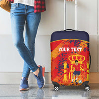 Spain 2026 Football Custom Luggage Cover Espana La Roja Grunge Style