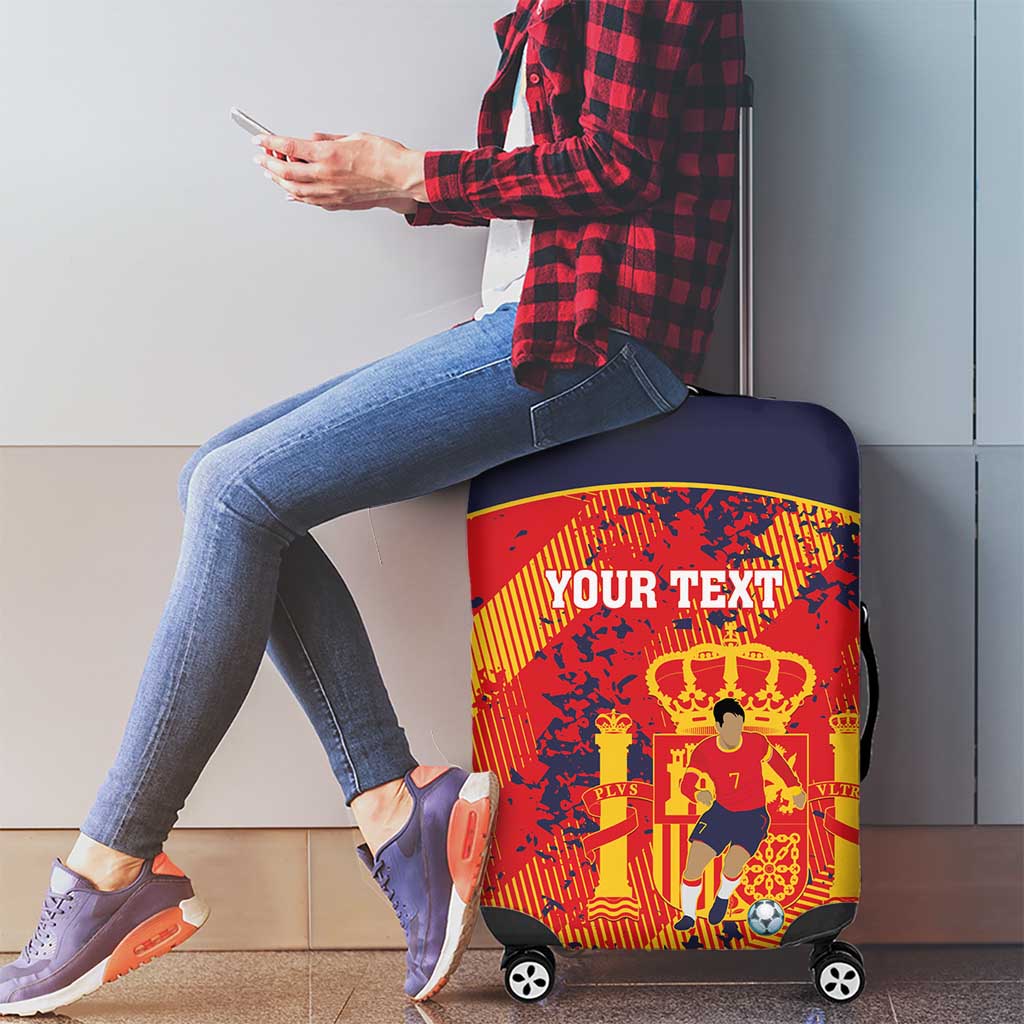 Spain 2026 Football Custom Luggage Cover Espana La Roja Grunge Style