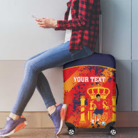 Spain 2026 Football Custom Luggage Cover Espana La Roja Grunge Style