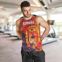 Spain 2026 Football Custom Men Tank Top Espana La Roja Grunge Style
