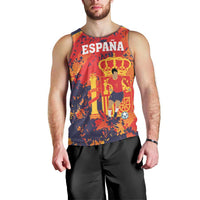 Spain 2026 Football Custom Men Tank Top Espana La Roja Grunge Style