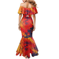 Spain 2026 Football Custom Mermaid Dress Espana La Roja Grunge Style