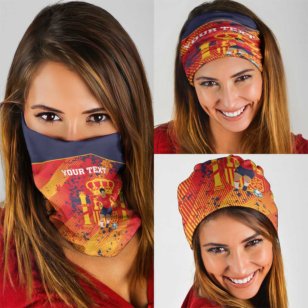Spain 2026 Football Custom Neck Gaiter Espana La Roja Grunge Style