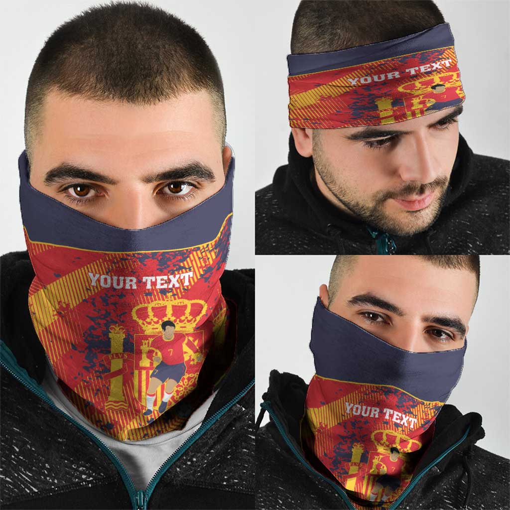 Spain 2026 Football Custom Neck Gaiter Espana La Roja Grunge Style