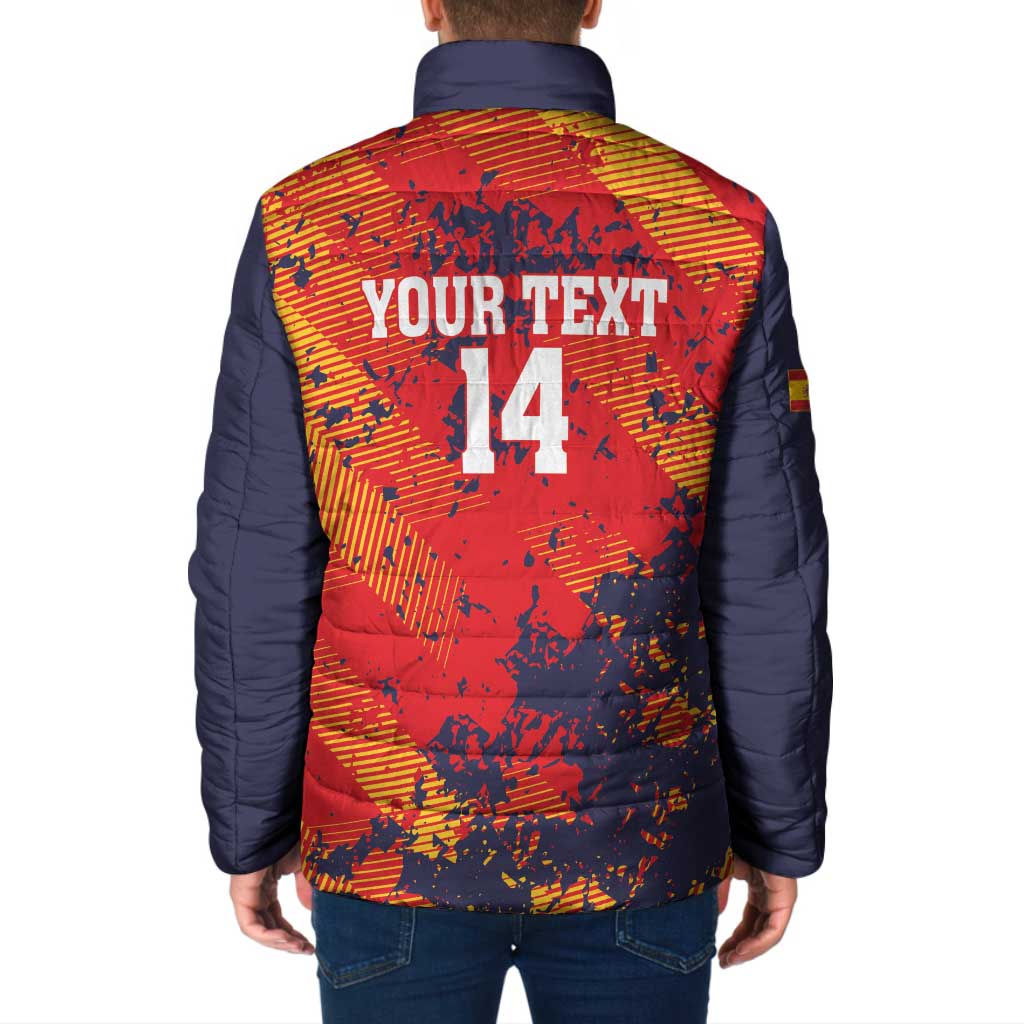 Spain 2026 Football Custom Padded Jacket Espana La Roja Grunge Style