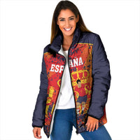 Spain 2026 Football Custom Padded Jacket Espana La Roja Grunge Style