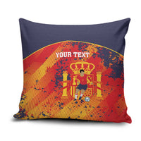 Spain 2026 Football Custom Pillow Cover Espana La Roja Grunge Style