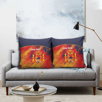 Spain 2026 Football Custom Pillow Cover Espana La Roja Grunge Style