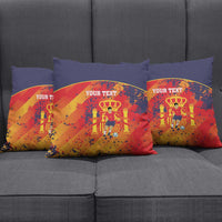 Spain 2026 Football Custom Pillow Cover Espana La Roja Grunge Style
