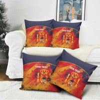 Spain 2026 Football Custom Pillow Cover Espana La Roja Grunge Style