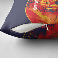 Spain 2026 Football Custom Pillow Cover Espana La Roja Grunge Style