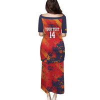 Spain 2026 Football Custom Puletasi Espana La Roja Grunge Style