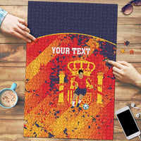 Spain 2026 Football Custom Puzzle Espana La Roja Grunge Style