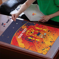 Spain 2026 Football Custom Puzzle Espana La Roja Grunge Style