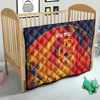Spain 2026 Football Custom Quilt Espana La Roja Grunge Style