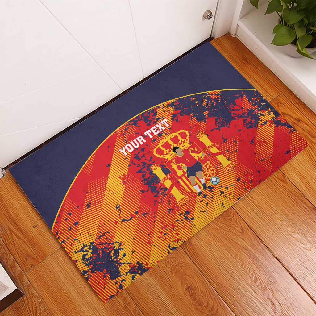 Spain 2026 Football Custom Rubber Doormat Espana La Roja Grunge Style