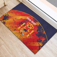 Spain 2026 Football Custom Rubber Doormat Espana La Roja Grunge Style