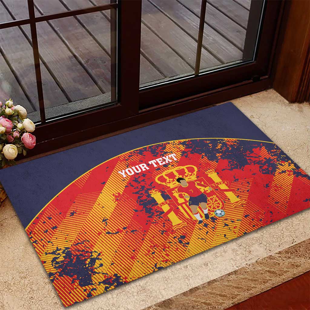 Spain 2026 Football Custom Rubber Doormat Espana La Roja Grunge Style
