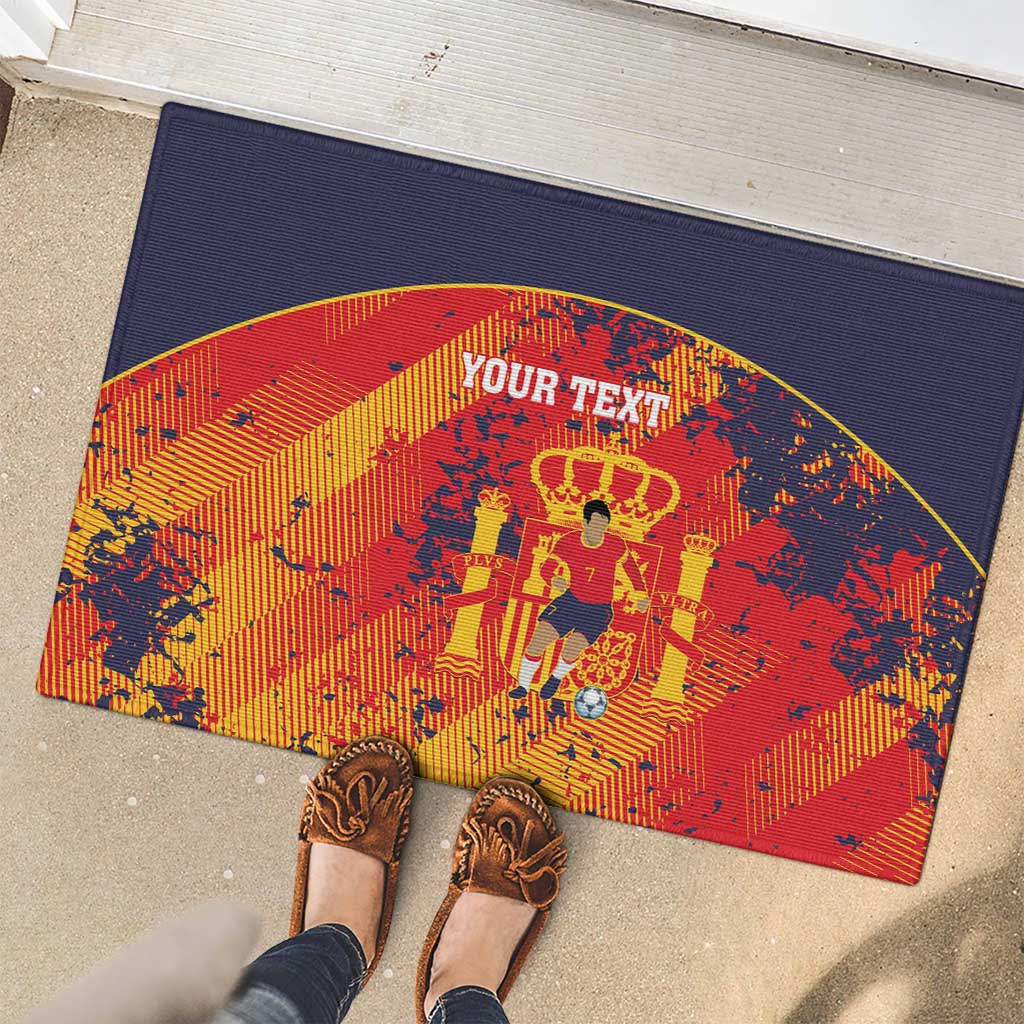Spain 2026 Football Custom Rubber Doormat Espana La Roja Grunge Style