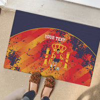 Spain 2026 Football Custom Rubber Doormat Espana La Roja Grunge Style
