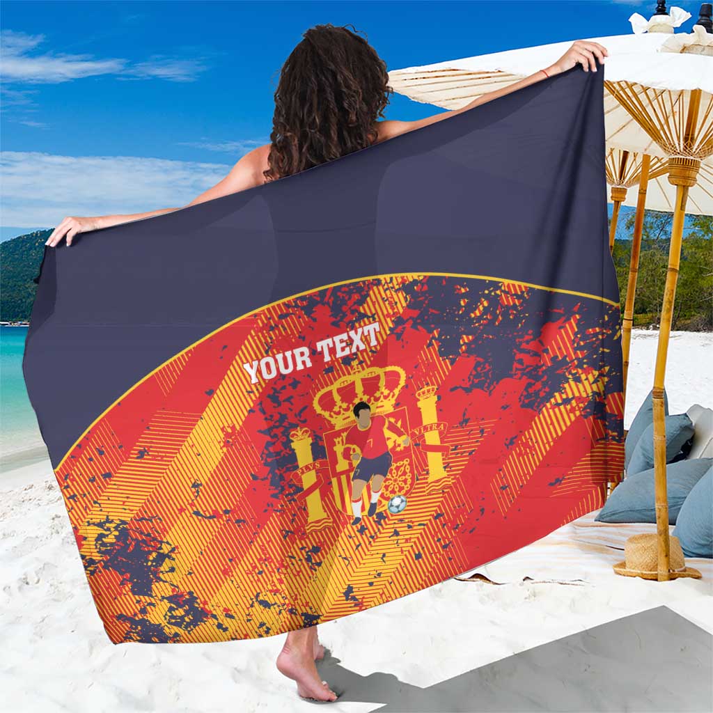 Spain 2026 Football Custom Sarong Espana La Roja Grunge Style