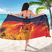 Spain 2026 Football Custom Sarong Espana La Roja Grunge Style