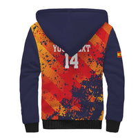 Spain 2026 Football Custom Sherpa Hoodie Espana La Roja Grunge Style