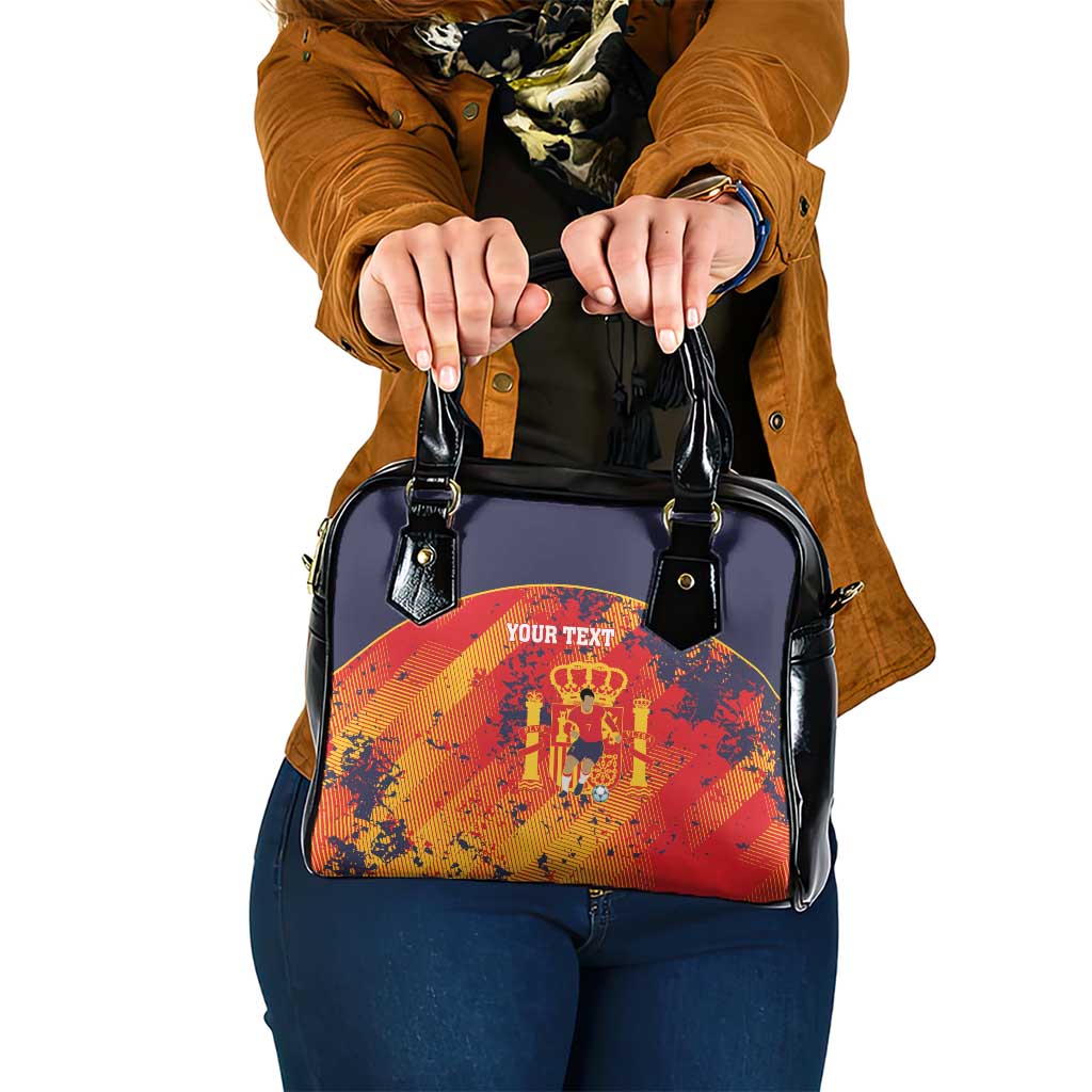 Spain 2026 Football Custom Shoulder Handbag Espana La Roja Grunge Style