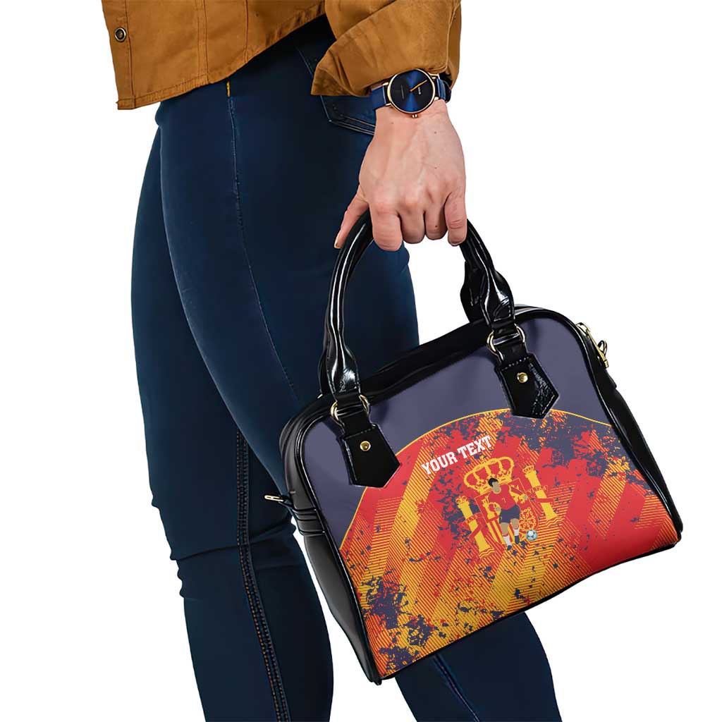 Spain 2026 Football Custom Shoulder Handbag Espana La Roja Grunge Style