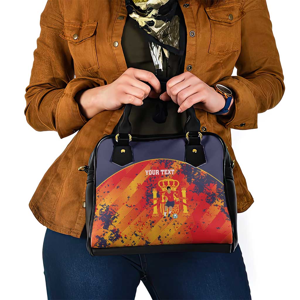 Spain 2026 Football Custom Shoulder Handbag Espana La Roja Grunge Style