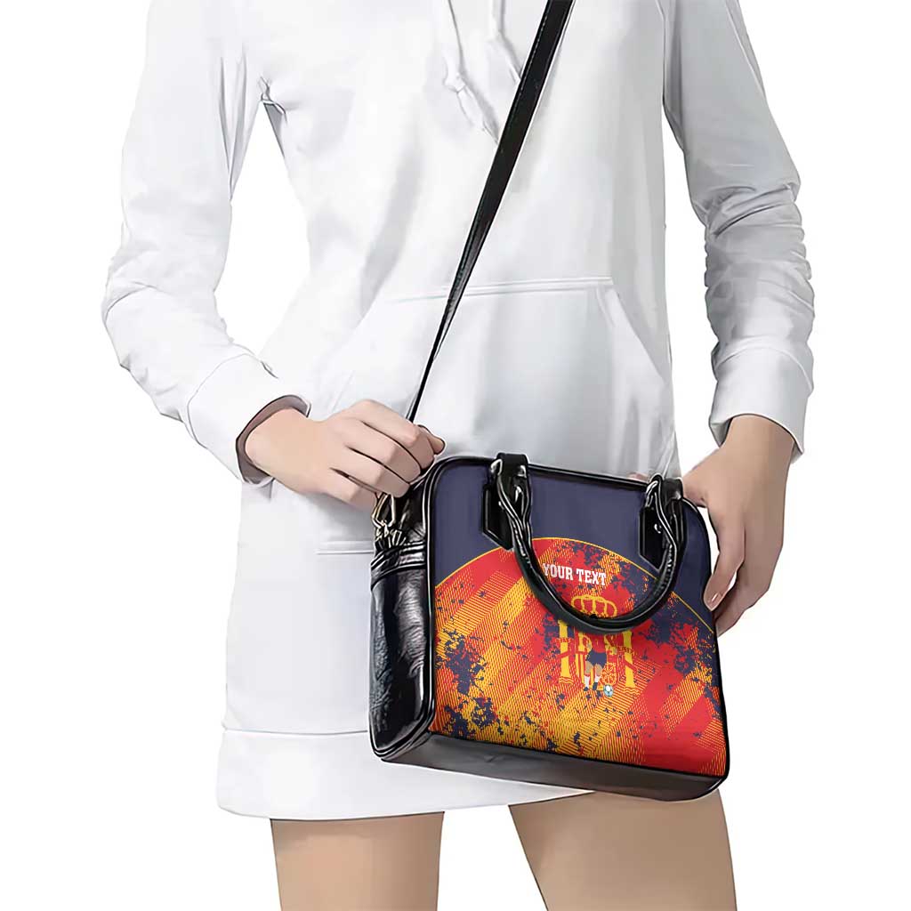 Spain 2026 Football Custom Shoulder Handbag Espana La Roja Grunge Style