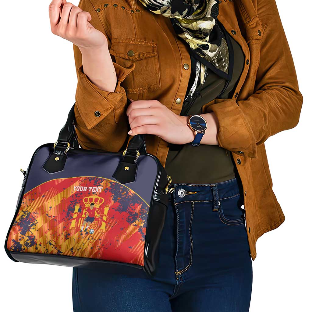Spain 2026 Football Custom Shoulder Handbag Espana La Roja Grunge Style