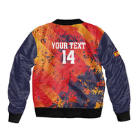 Spain 2026 Football Custom Sleeve Zip Bomber Jacket Espana La Roja Grunge Style