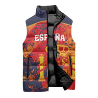 Spain 2026 Football Custom Sleeveless Puffer Jacket Espana La Roja Grunge Style