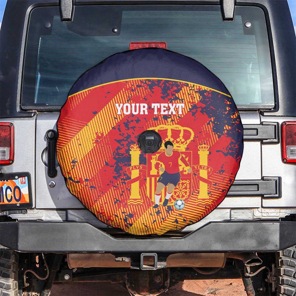 Spain 2026 Football Custom Spare Tire Cover Espana La Roja Grunge Style