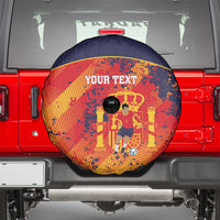 Spain 2026 Football Custom Spare Tire Cover Espana La Roja Grunge Style