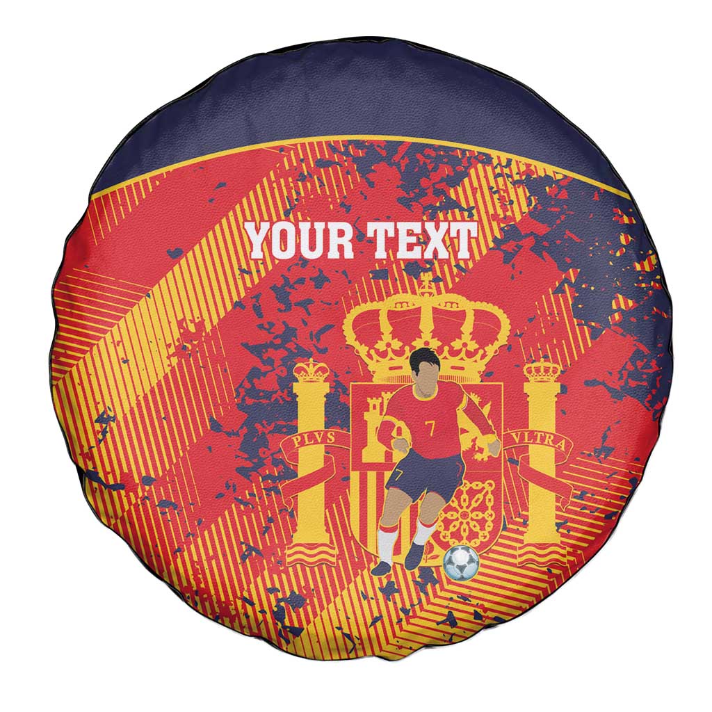 Spain 2026 Football Custom Spare Tire Cover Espana La Roja Grunge Style