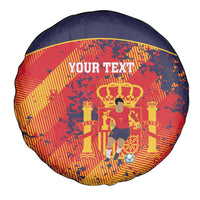 Spain 2026 Football Custom Spare Tire Cover Espana La Roja Grunge Style