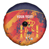 Spain 2026 Football Custom Spare Tire Cover Espana La Roja Grunge Style